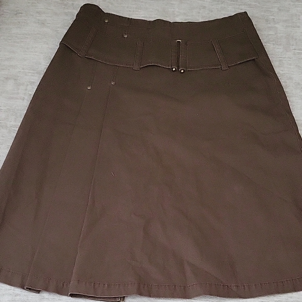 Classic Brown A-Line Women's Skirt - Picture 1 of 4